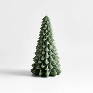 Crate&Barrel Tree Candle 13” Green